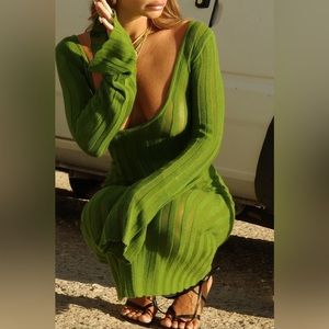Never worn green heavy manners dress